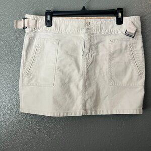 Old Navy Cream Twill Mini Skirt with Belt Detail - Size 10